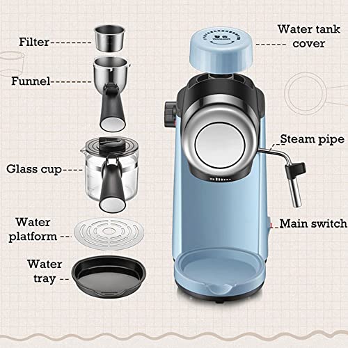 AMLILY Kaffeemaschine - Home Kleine Italienische Halbautomatische Mini-Kaffeekanne Dampfschaummaschine, Geeignet Für… – Bild 8