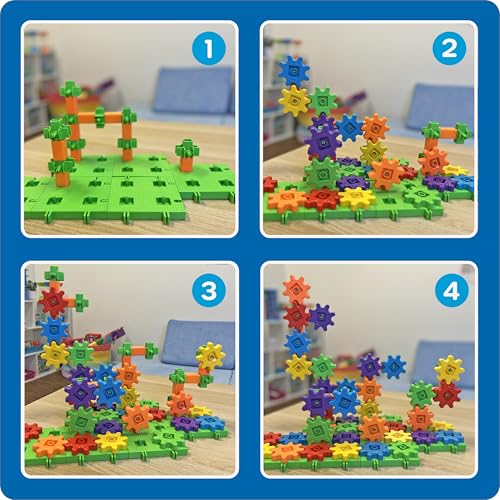 Learning Resources Gears! Gears! Gears! 100-Piece Deluxe Building Set - Ages 3+, Preschool Building Sets, Gears Toys for Kids, STEM Toys for Toddlers, Construction Toy Set - Image 7