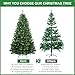 Kadunmina 8ft Artificial PVC Christmas Tree for Home,Office and Party Decoration, Premium Hinged Spruce Christmas Tree with 1680 PVC & PE Branch Tips, Includes Metal Foldable Stand Easy Assembly