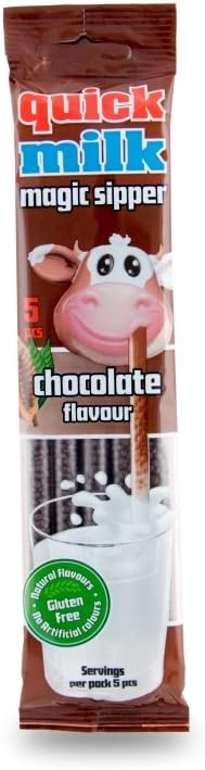 Dr Moo Quick Milk Magic Sipper Chocolate Flavour Sipper Straws 10 x Pack (50 Straws)