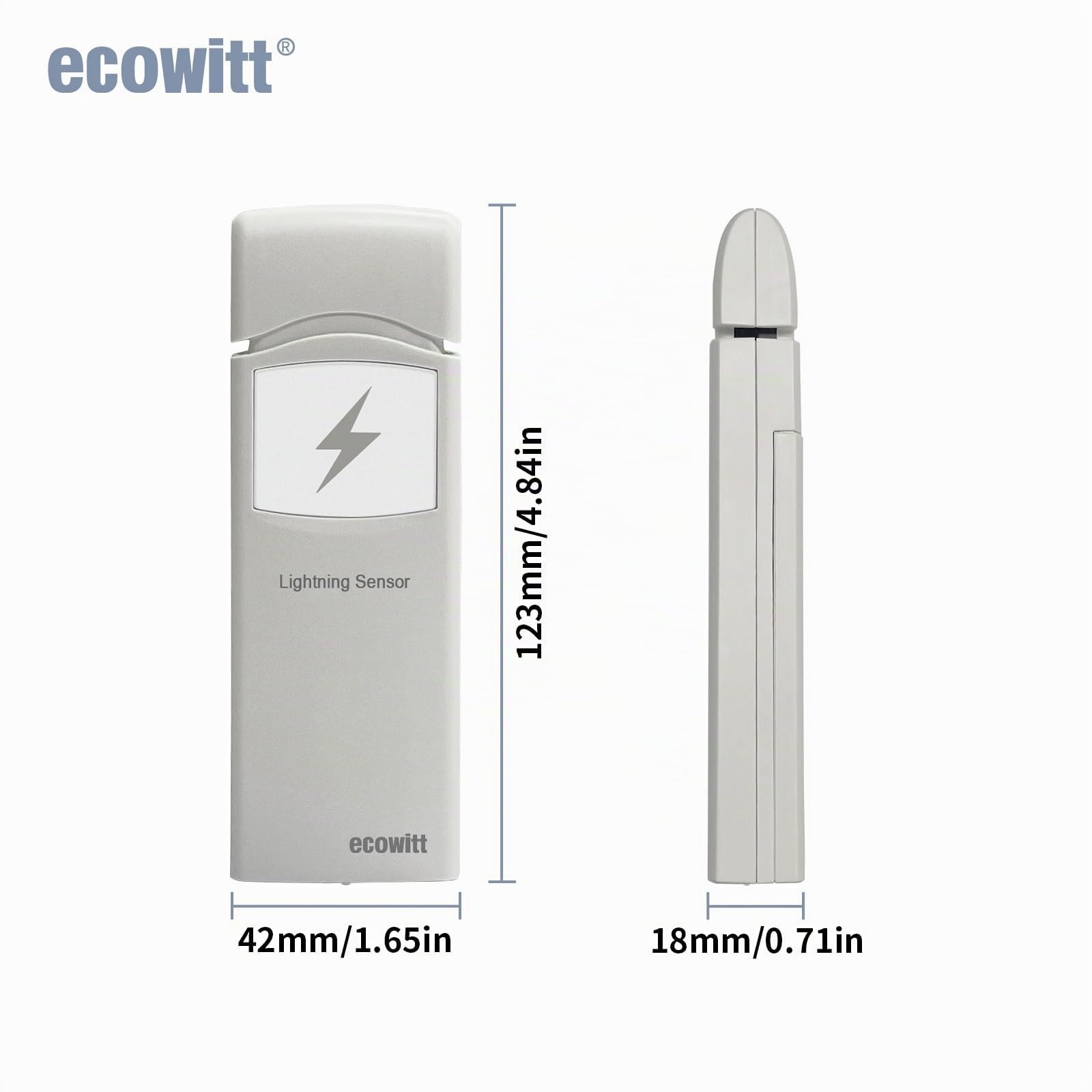 Ecowitt WH57 sensore wireless rilevamento fulmini schermo protettivo radiazione solare esterni