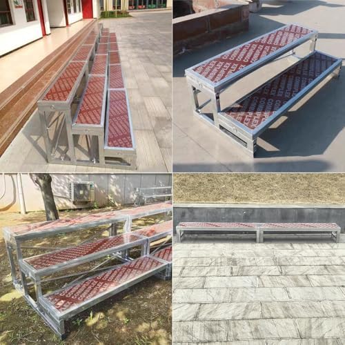 Portable Choir Risers - Adjustable Choir Steps for Classroom & Church, Sturdy Group Singing Platform, Ideal for Lecterns & Group Photos (50.4x11.8x7.9 in)