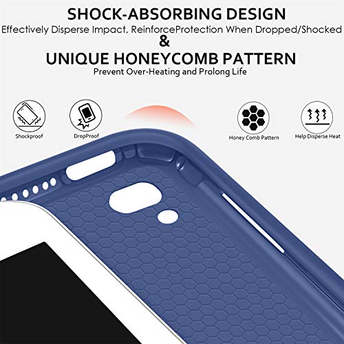 Image of DuraSafe Cases for iPad PRO 9.7 iPad 5th 6th Gen Air 1st 2nd Generation [iPad 5 6 Air 1 2 ] 9.7 Inch A1893 A1822 A1566 Magnetic Dual Angle Stand Cover with Durable Shock Proof Back - Navy Blue