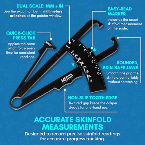 MEDca Body Fat Caliper and Tape