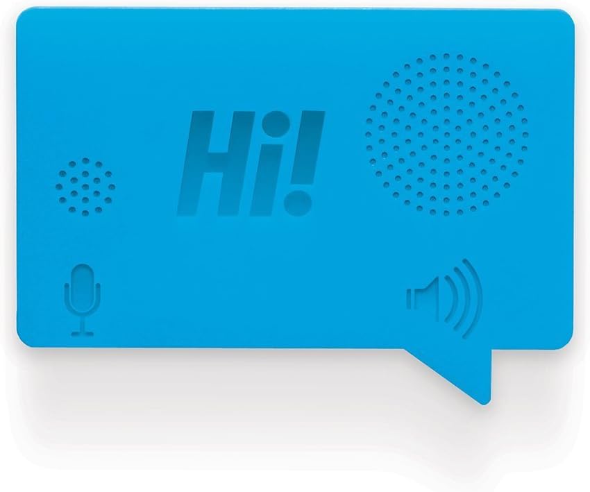Luckies of London Hi! - The Little Magnetic Voice Message Recorder - Blue