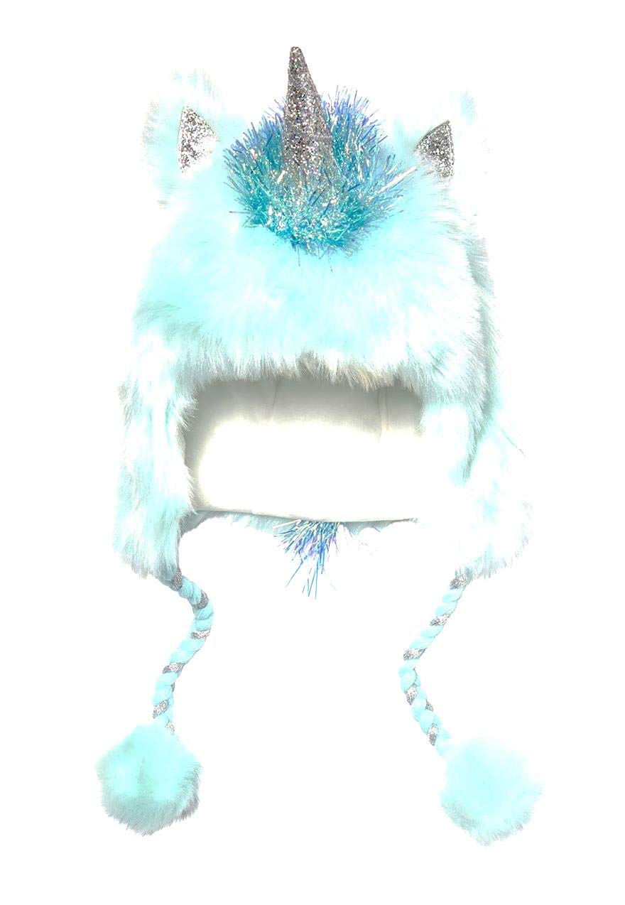 Justice Unicorn Earflap Beanie - Teal