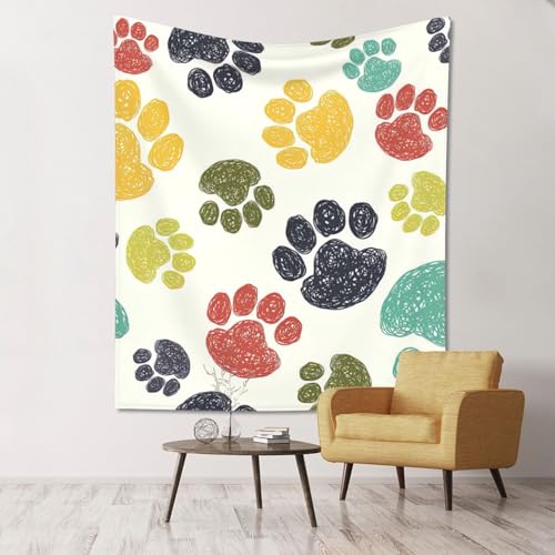 Tapisserie murale patte de chien pour creer un cocon chaleureux dans la chambre