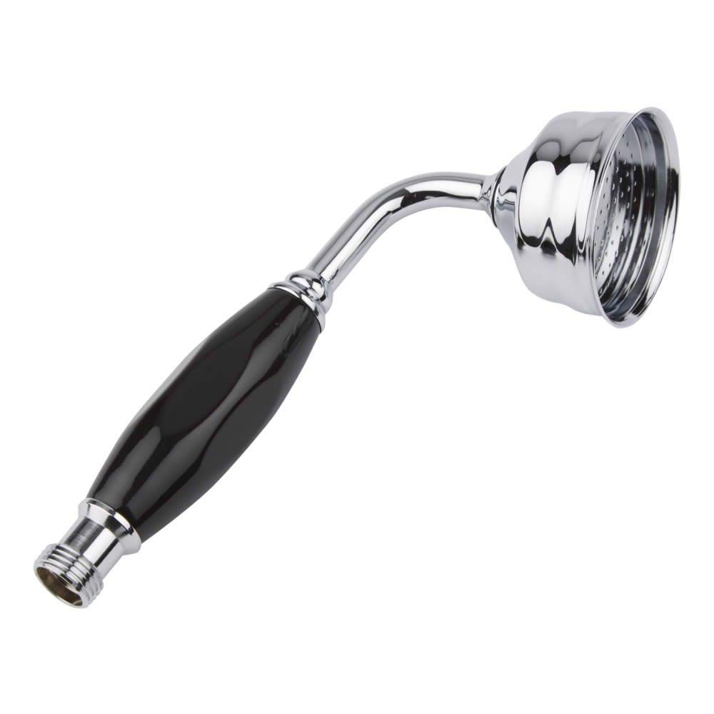 Milano Chrome & Black Elizabeth Telephone Style Hand Shower Handset - Chrome Black