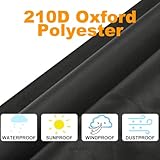 XhuangTech Golf Cart Cover, 210D Black Oxford Fabric Golf Buggy Cover All-Weather Accessories, Waterproof Reflective Strips Outdoor Cover with Elastic Band Zipper Door for EZ-GO, Club Car (6-Seater) - Image 4