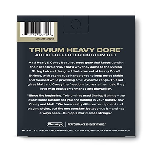 Jim Dunlop Trivium Heavy Core Guitar Strings #TOP19