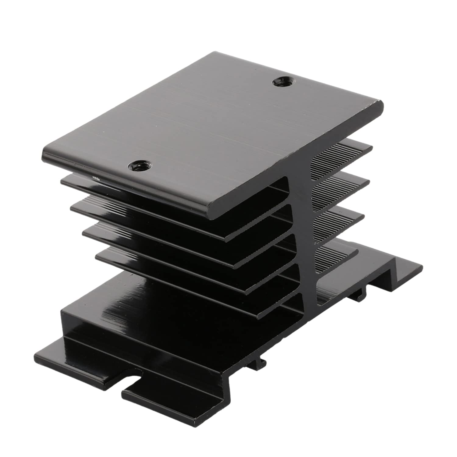 Fielect Aluminum Heat Sink SSR Dissipation for Single Phase Solid State Relay 10A-40A Silver