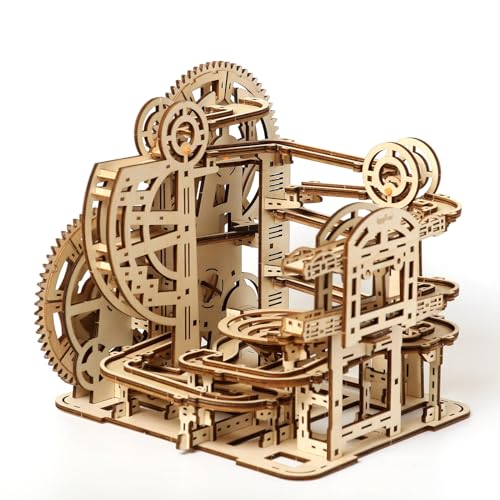 bennama 3D Wooden Puzzles Marble Run Set - Space Labyrinth Mechanical Model Kits with Motor, Brainteaser and Puzzle for Christmas/Birthday,Gifts for Adults and Teens to Build Combination