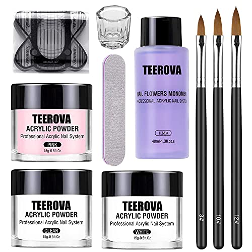 TEEROVA Acryl-Nagel-Set mit 3 Farben