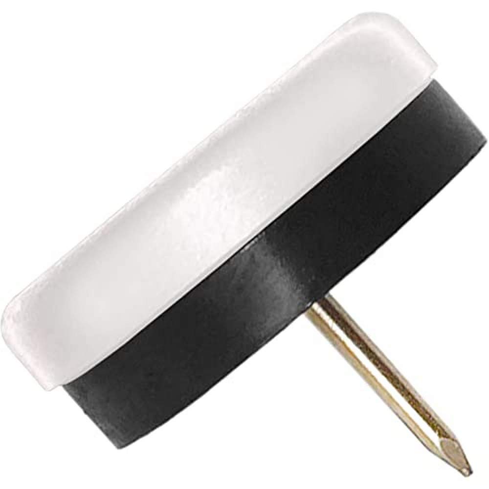 Adsamm PGR-N-WH-30-100 PGR-N-WH-30 100 x Plastic Gliders with Buffer and Nail 1 18 3 cm White