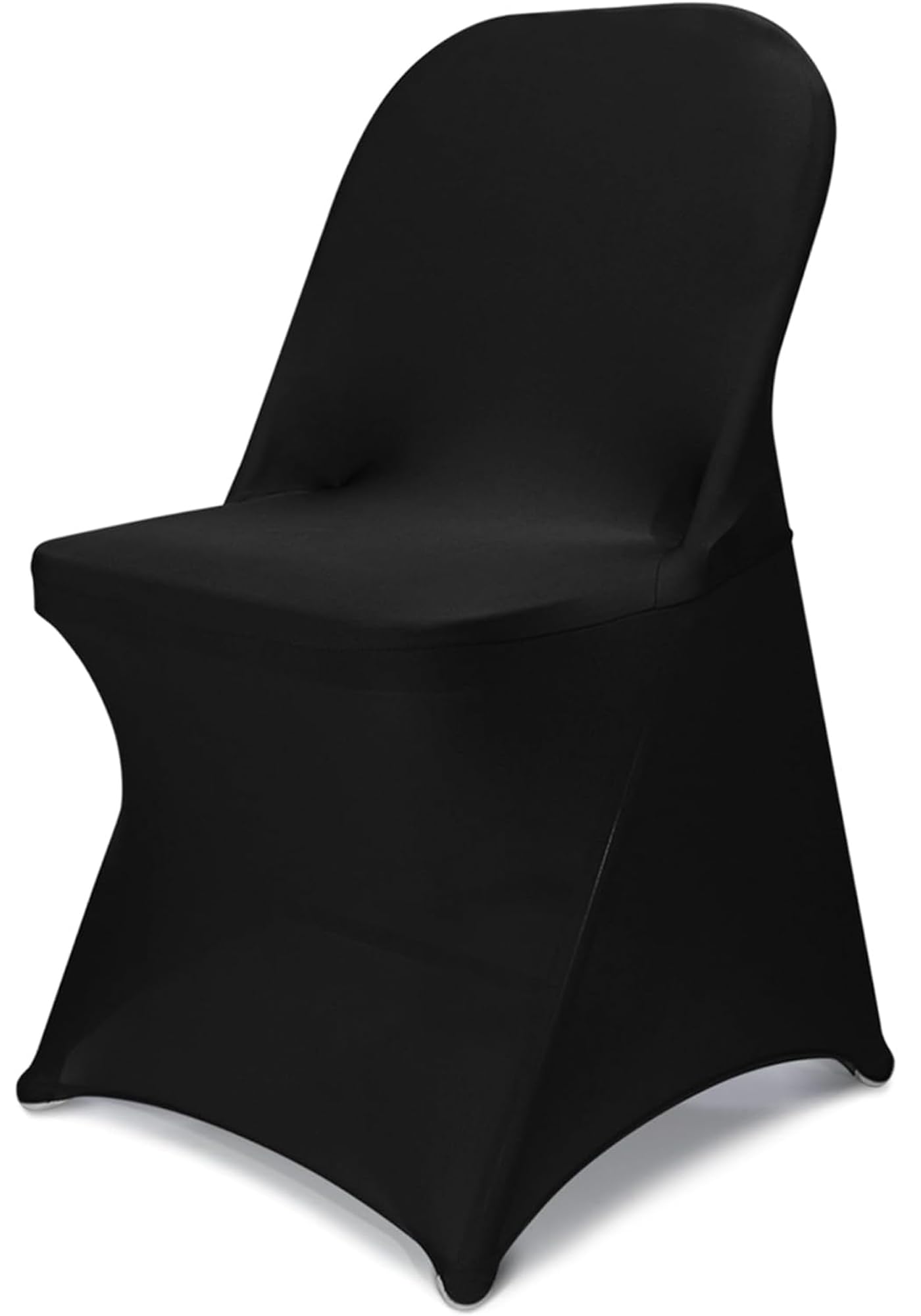 Stretch Folding Chair Covers Spandex Chair Covers Protector for Wedding Party Dining Banquet, Washable Universal Fitted Chair Slipcovers for Celebration Birthday (Black, 10pcs)