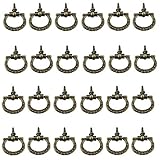 24 Pcs 24mmx18mm Zinc Alloy Bronze Thread Mini Pull Handle Jewelry Case Gift Box Pull Handle Knob