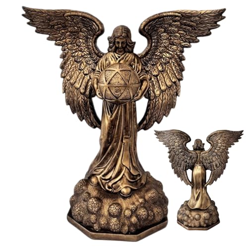 Statue en résine de bronze et cube géométrie sacrée, cadeau d'autel - 2
