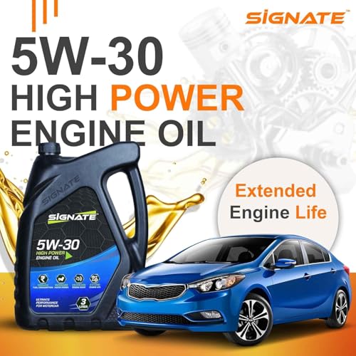 Image of Signate Car Engine Oil for Petrol, CNG and Diesel Car 3L, Synthetic Engine Oil for Cars, Anti-Wear Car Engine Oil for Reduced Maintenance Cost, 3L