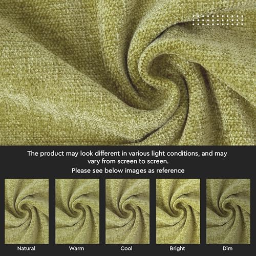 Image of Encasa XO Thick Chenille Throw Pillow Covers Set of 1 | Olive - (16 inchx16 inch) (40x40 cm) | Decorative Accent Square Throw Pillow Cases for Couch, Home Decor, Sofa