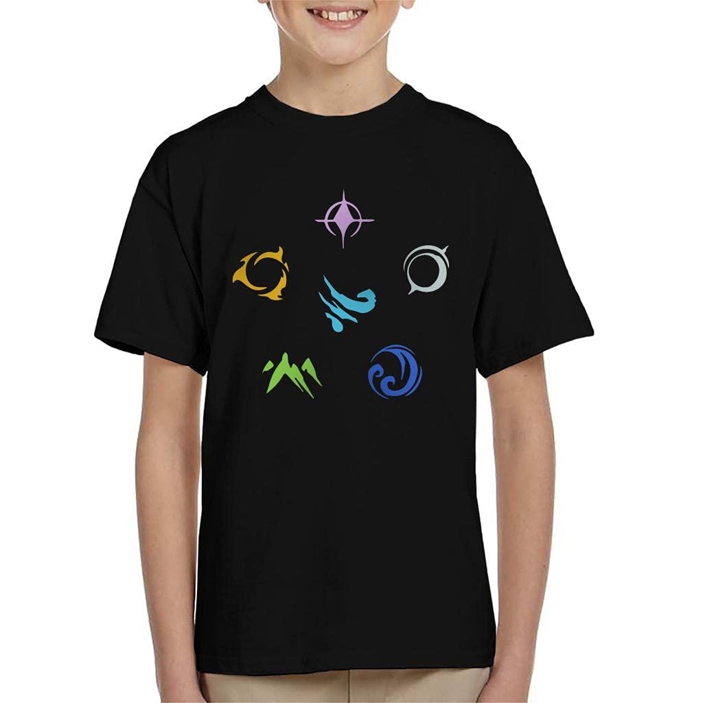 The Dragon Prince Six Primal Forces Kid's T-Shirt Black