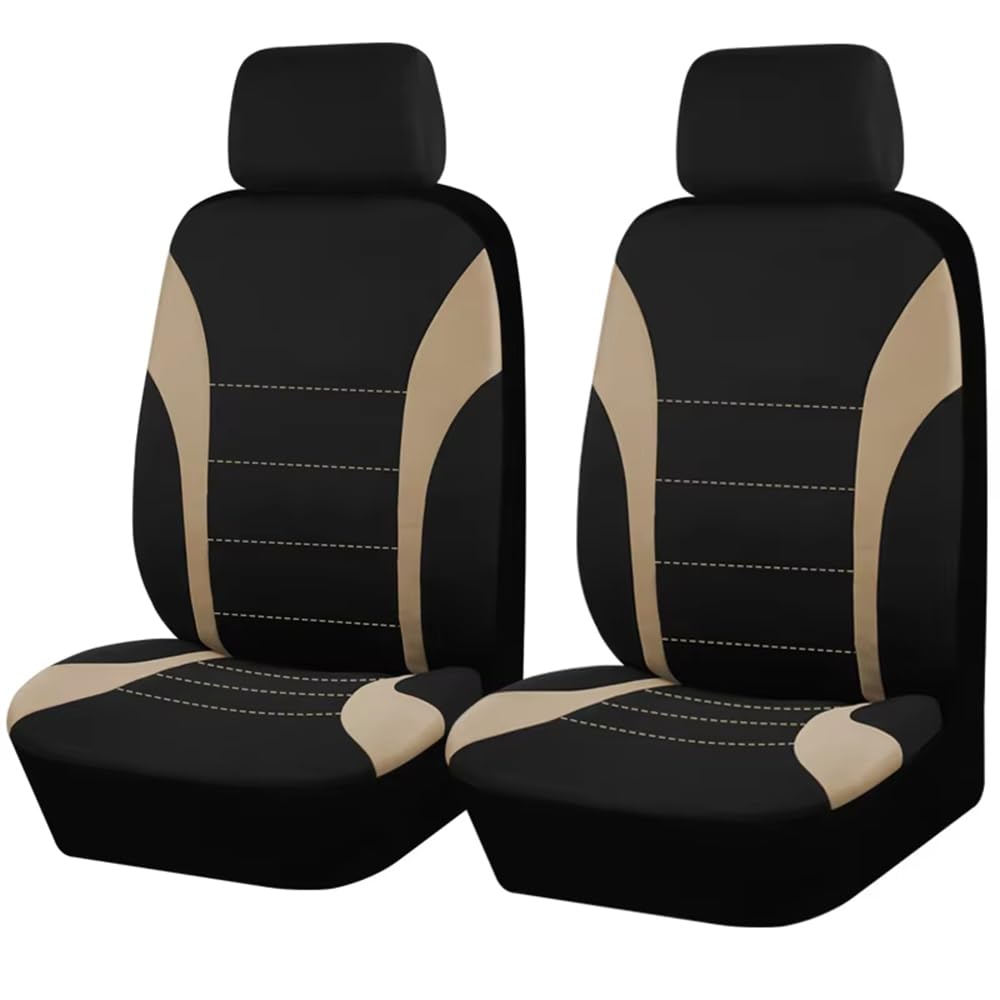 Tvvxio C Beige Car Seat Cover, For Dacia Sandero 3/Stepway 3/Dacia Jogger 2021-2024 2025 Front Seat And Headrest Covers, Nonslip Front Protectors Interior Accessories,