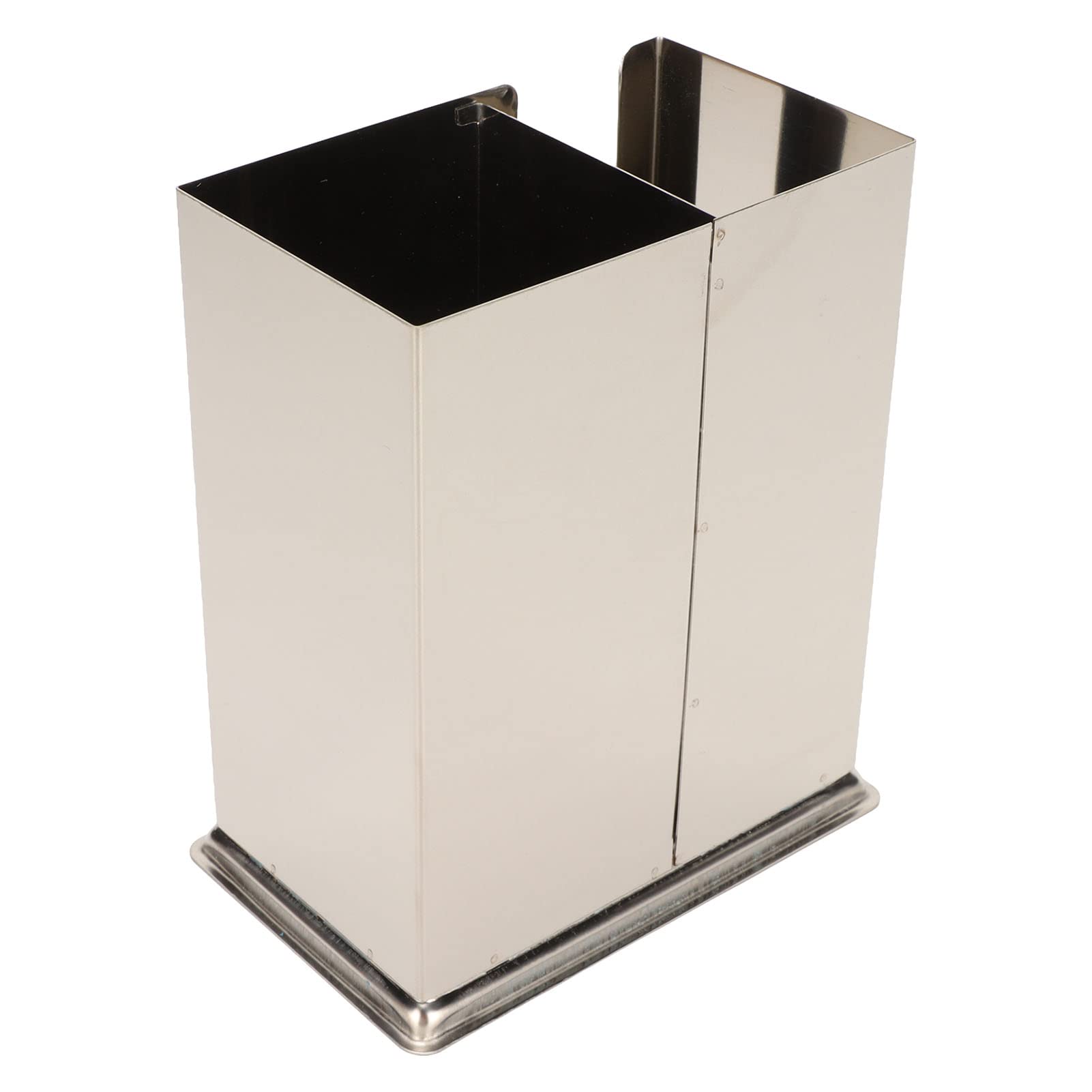 Qiilu Stainless Steel Utensil Drying Rack - Large Capacity Kitchen for Cutlery and Flatware, Rustproof Holder with Drainage Design (2 Compartments)