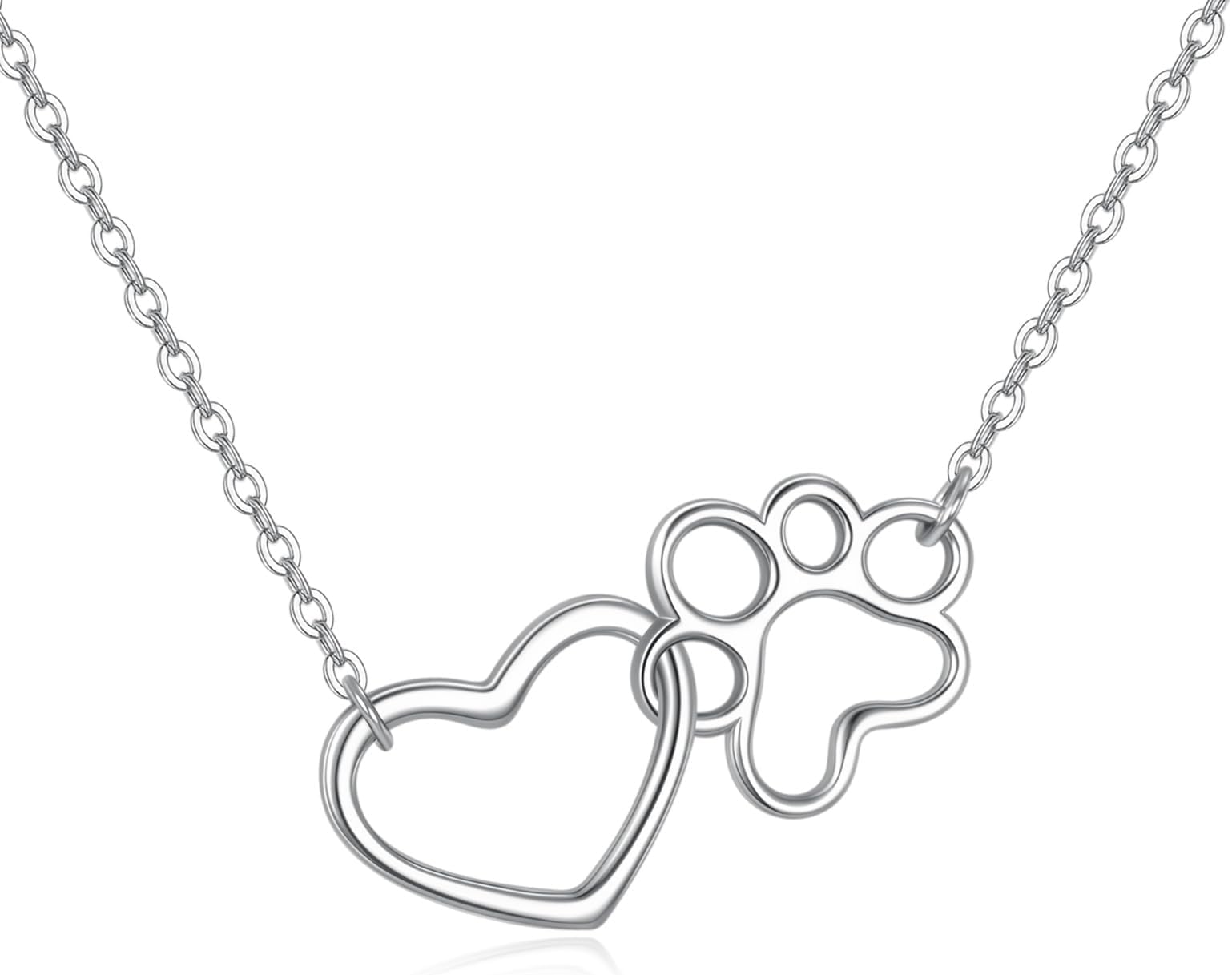 Veterinarian Gifts 925 Sterling Silver Paw Print Y Necklace for Women Veterinary Student Graduation Jewelry for Christmas, Valentine's Day, Mother's Day, Birthday - Gift Box Included