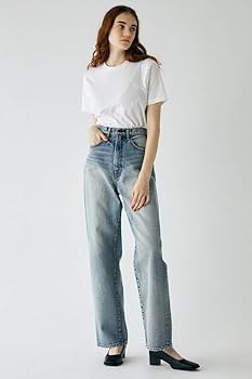 マウジー ジーンズ HW DAMAGE LOOSE STRAIGHT MOUSSY HW DAMAGE LOOSE STRAIGHT BLU -ファッション通販