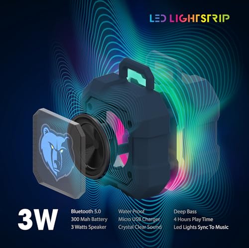 SOAR NBA Shockbox LED Wireless Bluetooth Speaker - Water Resistant IPX4, 5.0 Bluetooth with Over 5 Hours of Play Time - Small Portable Speaker - Officially Licensed NBA, Perfect Home & Outdoor Speaker - image 3