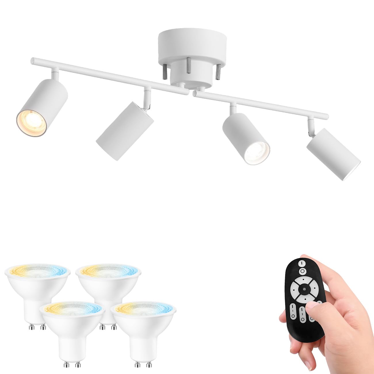 Amazon.co.jp : Pirlamp シーリングライト 4灯 スポットライト 6