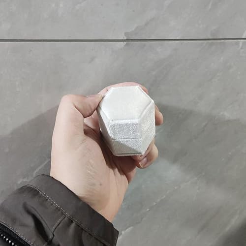 Miniatura 2 de JZTang Caja de anillo hexagonal de terciopelo con doble anillo elegante caja de almacenamiento de joyería regalo para propuestas compromiso