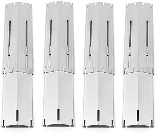 LOKHING Universal Replacement Heavy Duty Adjustable Stainless Steel Heat Plate Shield, Heat Tent, Flavorizer Bar, Burner Cover, Flame Tamer for Gas Grill, Extends from 30.5CM to 53.3CM L,4 Pack