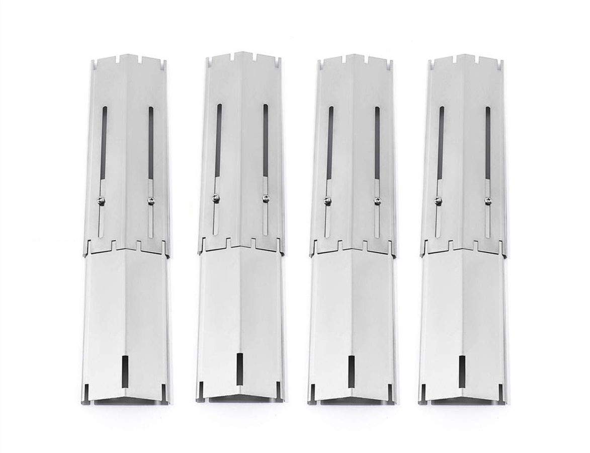 Lot de 4 plaques de Chauffage universelles de Rechange réglables et résistantes en Acier Inoxydable pour Barbecue à gaz, étend de 30,5 cm à 53,3 cm