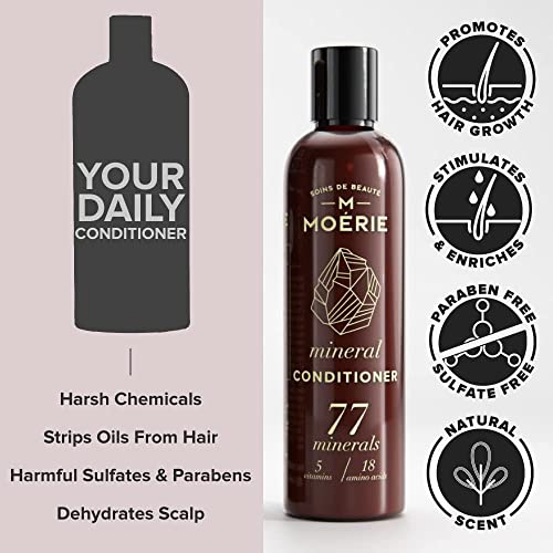 Moerie Mineral Shampoo And Conditioner Plus Hair Mask And Hair Spray Mega Pack – The Ultimate Hair Care Set – For Longer, Thicker, Fuller Hair - Vegan Hair Products – Paraben & Silicone Free Products #TOP7