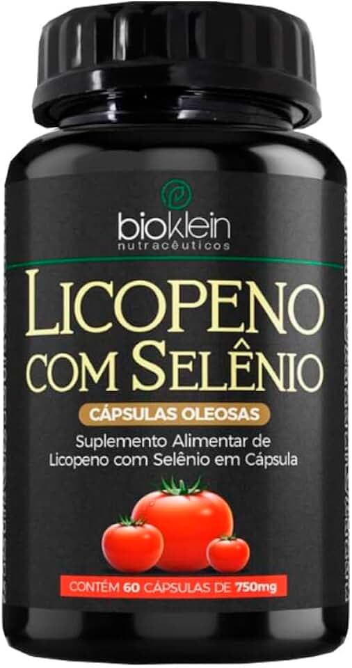 Licopeno de Tomate com Selênio - Suplemento Antioxidante 60 Cápsulas Oleosas Bioklein