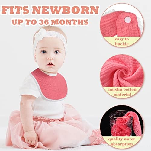 20 Pcs Muslin Baby Bibs Baby Bibs for Girls Boys Teething