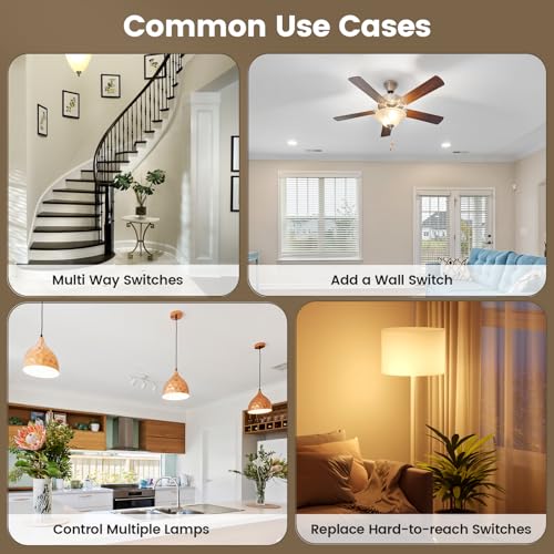 Image of SURAIELEC Upgraded Antenna Wireless Light Switch Kit, Decorator Wall Plate