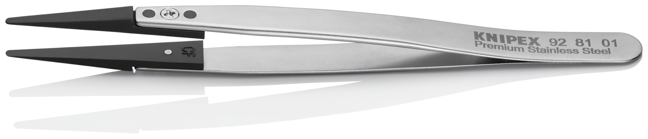 KNIPEX Pinzetta con punte intercambiabili ESD opacizzate 130 mm, 92 81 01