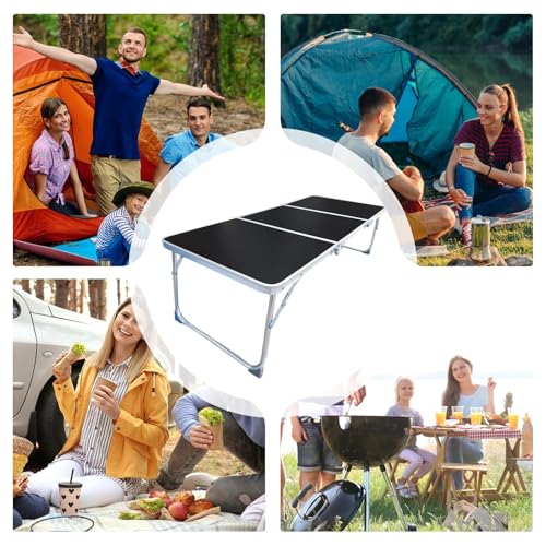Camping Folding Table – Foldable Outdoor Table for Picnic, Travel & Hiking | Lightweight Camping, Compact Camp Cooking Desk, Folding BBQ, Portable Roll-Up with Carry Handle