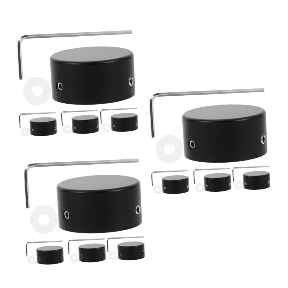 ibasenice 3juegos Tapa De Pedal De Efecto De Guitarra Metálica Protección Para Footswitch De Herramienta De Instalación y Anillos De Accesorio Práctico Para Guitarristas