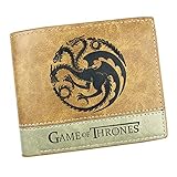 EU_LevinArt House Stark Wolfskopf Brieftasche Mode Leder Kartenhalter Geldbörse A Song of Ice and Fire Jungen Mädchen Geschenke Kurze Brieftaschen (A)