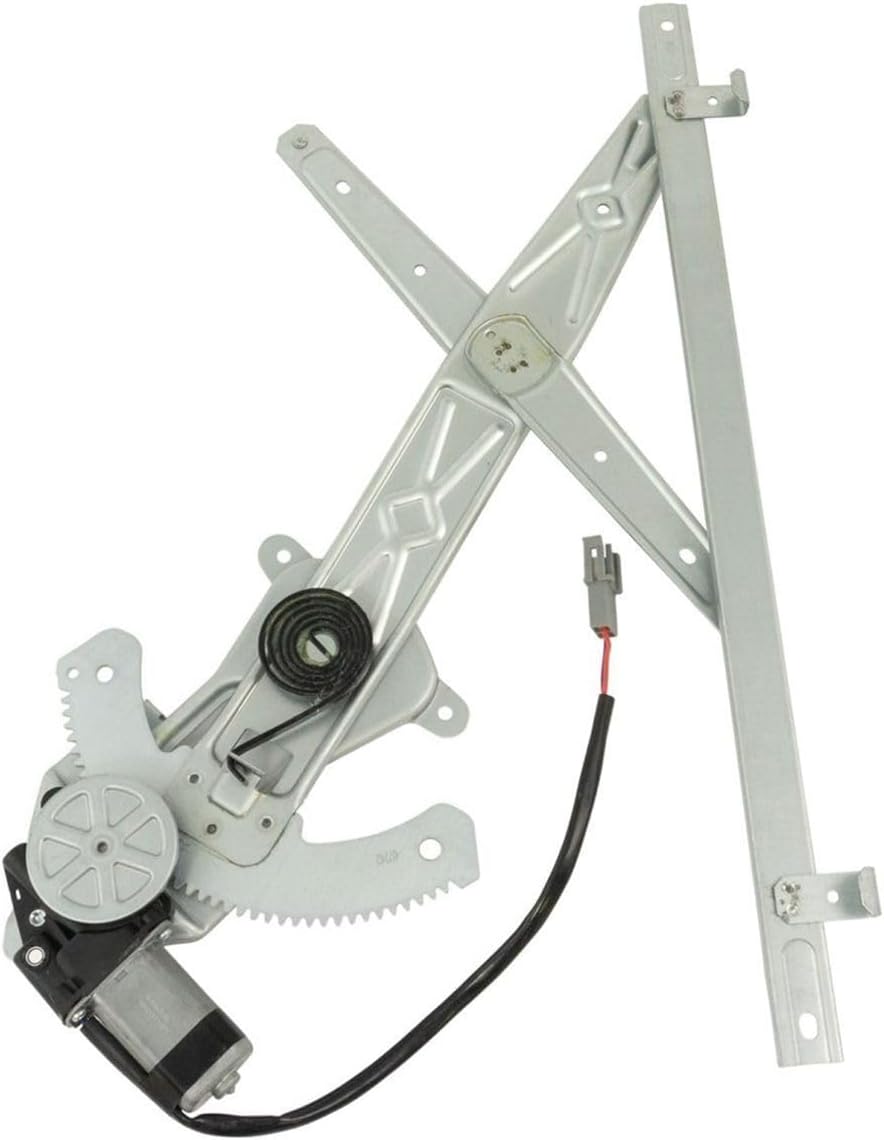 Front Power Window Regulator w/Motor Driver Side Left 7-Gear Tooth Quantity Galvanized Steel 6F2Z7823395BA 125-01916L 125-02124L WRA07919