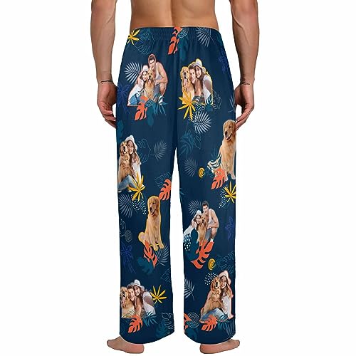 Custom Face Pajama Pants Personalized Mens Sleep Bottoms Funny Photo Printed Pj Casual Pajamas Loose Fit Lounge Pants3