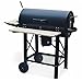 Alice's Garden - Barbecue américain charbon de bois - Serge noir - Smoker américain avec aérateurs. récupérateur de cendres. fumoir