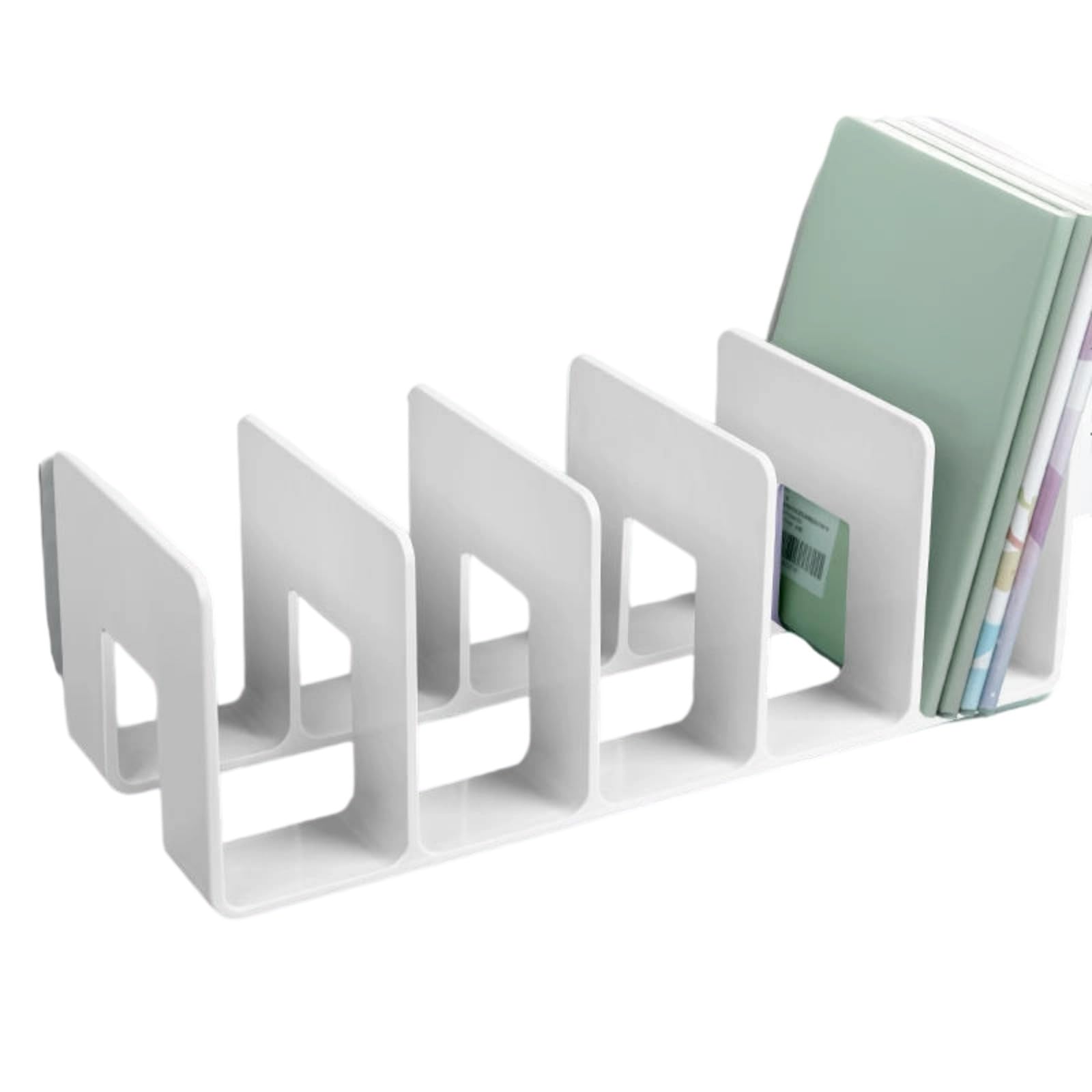 Practical Bookends Acrylic File Sorter Book Storage Stand Reading Shelf Book End for Library Bedroom Acrylic