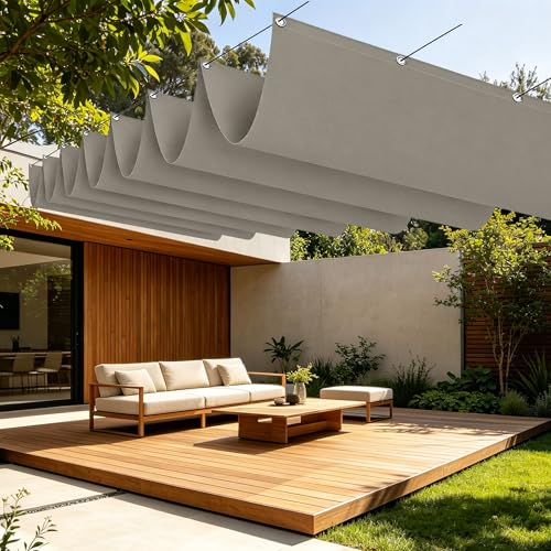 Toile ombrage rétractable contre la chaleur sur la terrasse - 2