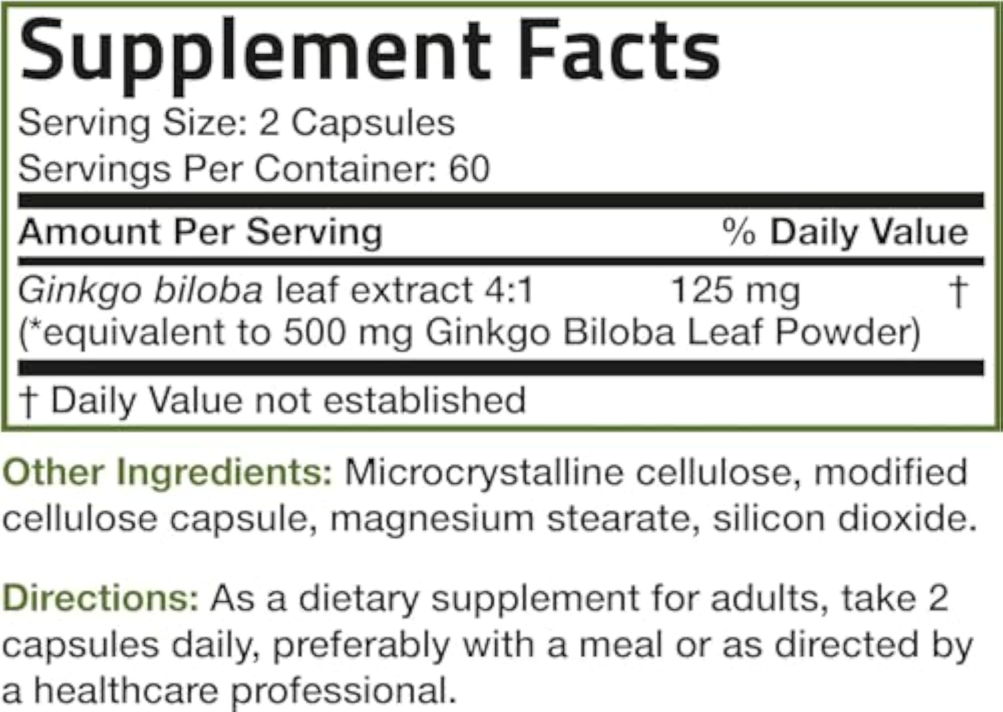 WITFY Ginkgo Biloba Extra Supports Brain Function
