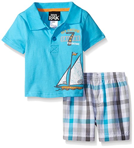 Baby Boys' Rock 2 Pc Short Set Sailboat, Value Not Found, Value Not Found