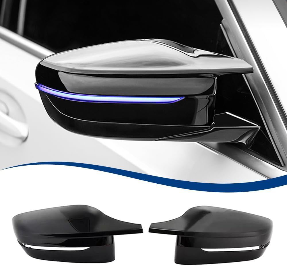 Side Mirror Cover Compatible with G20 G21 G30 G31 G32 GT G11 G12 G14 G15 G16 (Gloss Black, G20 G30 G32 G11) G20 G30 G32 G11 Gloss Black