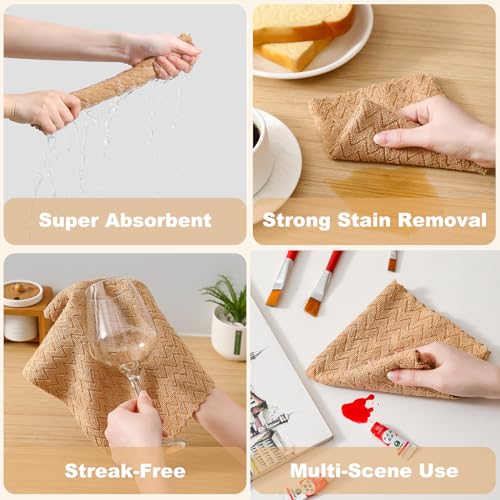 Image of 80 Pack Microfiber Cleaning Cloth Roll Reusable Paper Towels 12 inchx12 inch Tear Away Cloth,Absorbent Dish Rags for House Kitchen,Wash Cloths,Lint Free Rags for Window Cars Cleaning Supplies